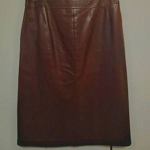 Max Mara leather skirt